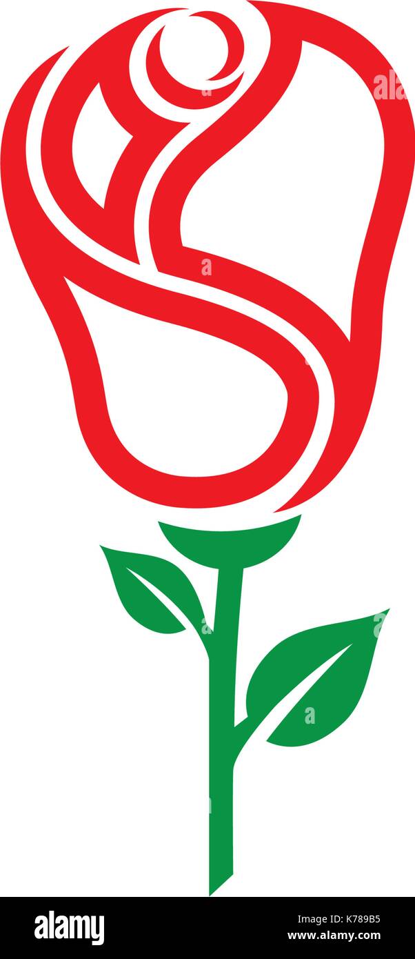 Rose flower Logo Template Stock Vector Image & Art - Alamy