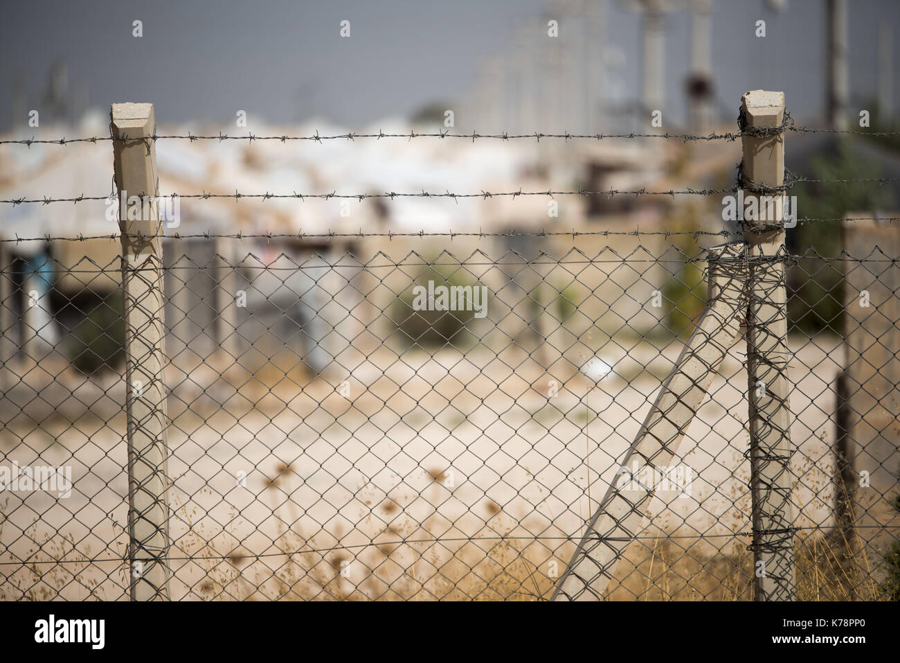 Syrian official refugee camp in Akcakale. This camp is for syrian people from Idlib, Aleppo and Rakka. September 6, 2017, Akcakale, Turkey. Stock Photo