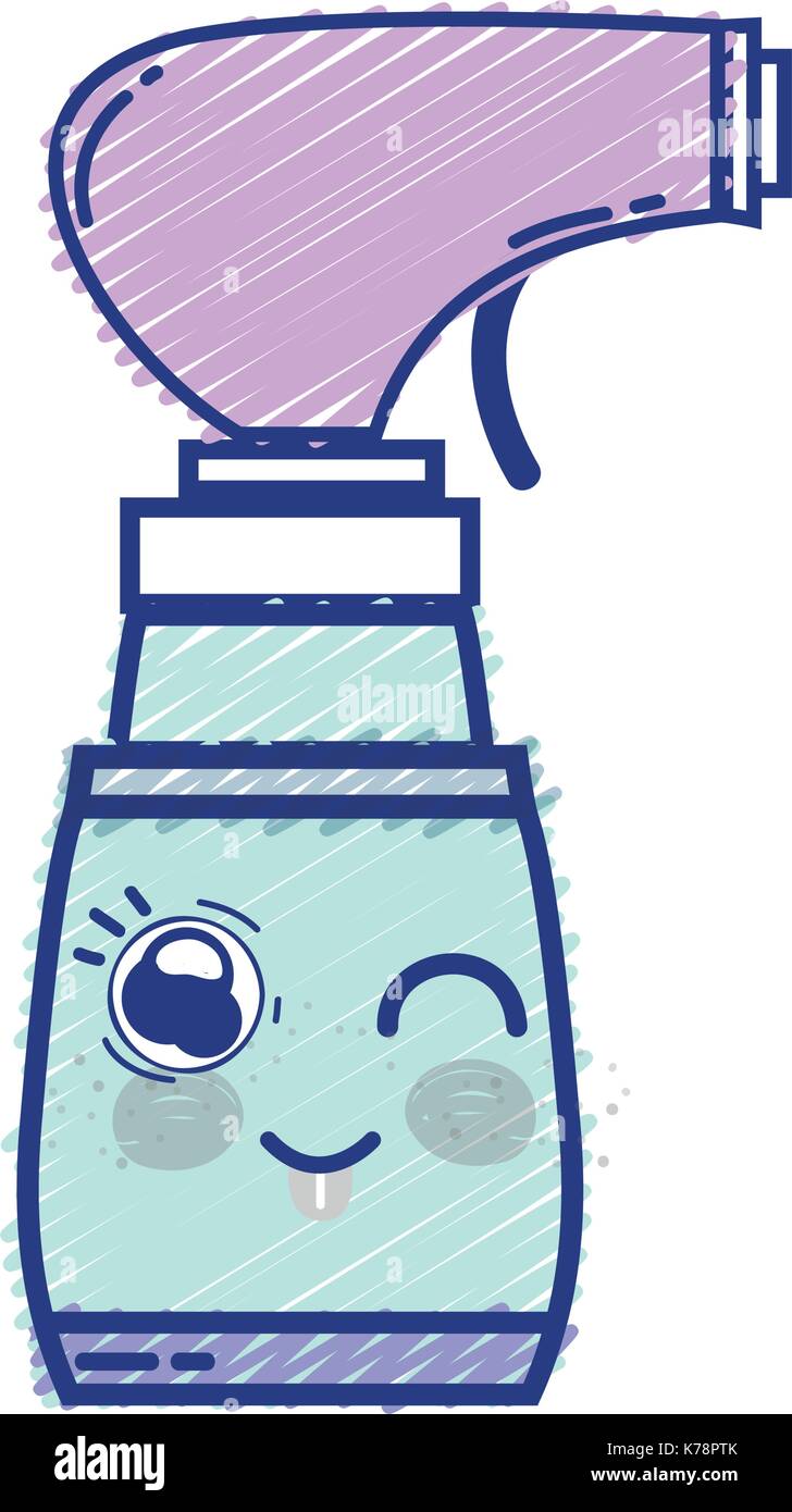 kawaii cute funny spray bottle Stock Vector Image & Art - Alamy