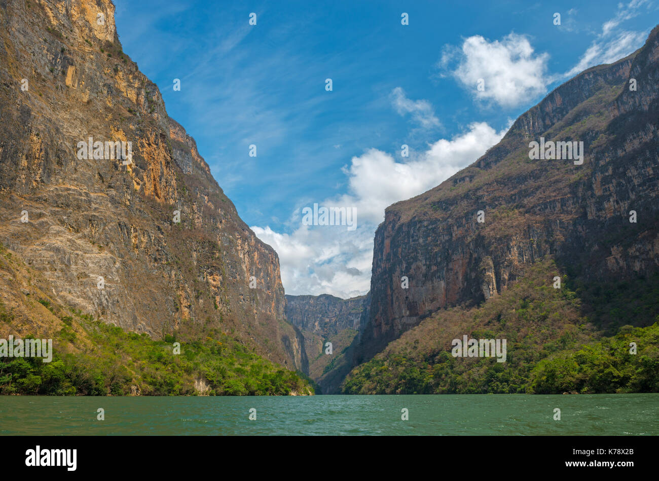 Landscape of the majestic Sumidero Canyon near San Cristobal de las Casas in the state of Chiapas, Mexico. Stock Photo