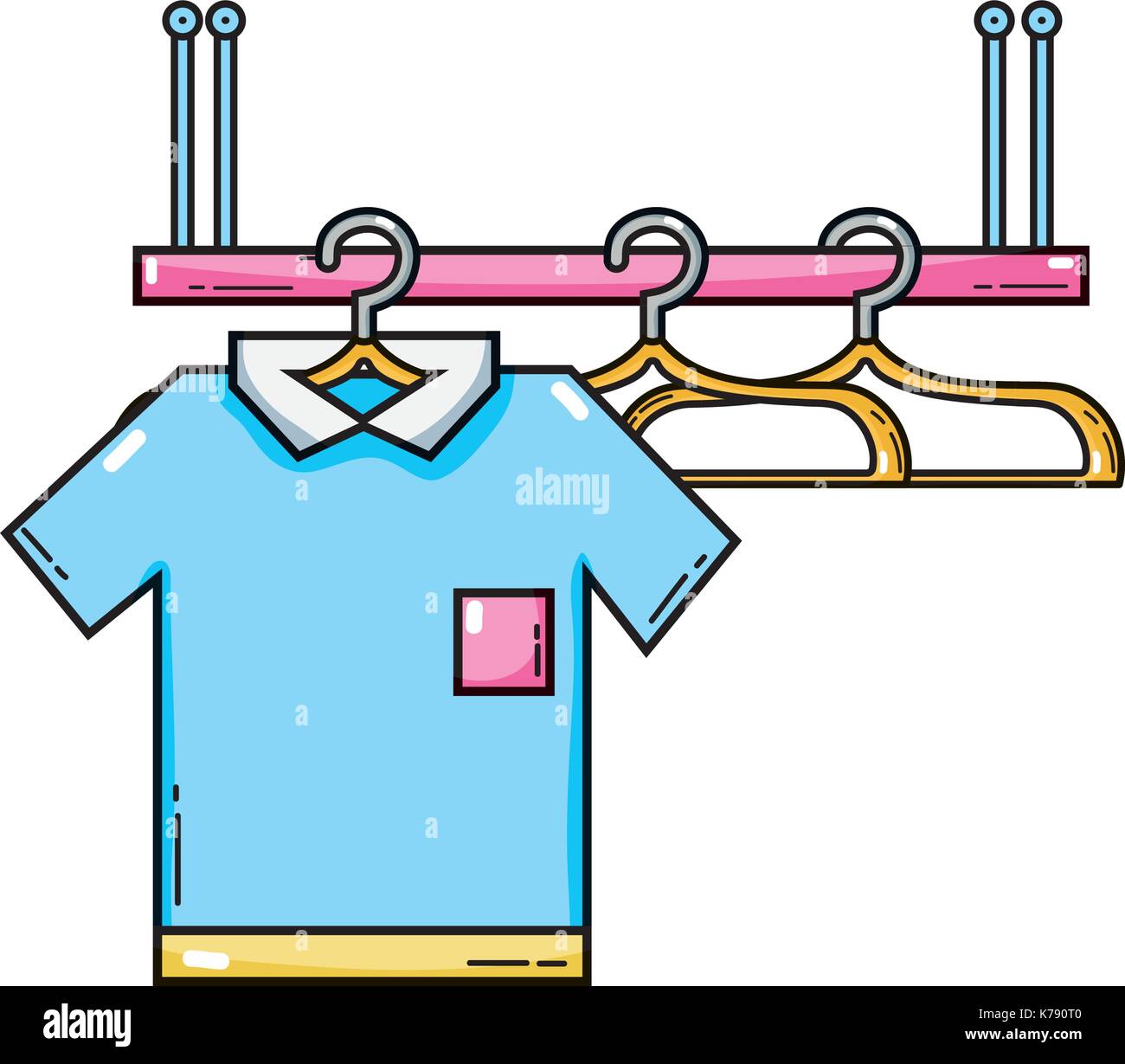 shelf-design-with-clothes-hanging-icon-stock-vector-image-art-alamy