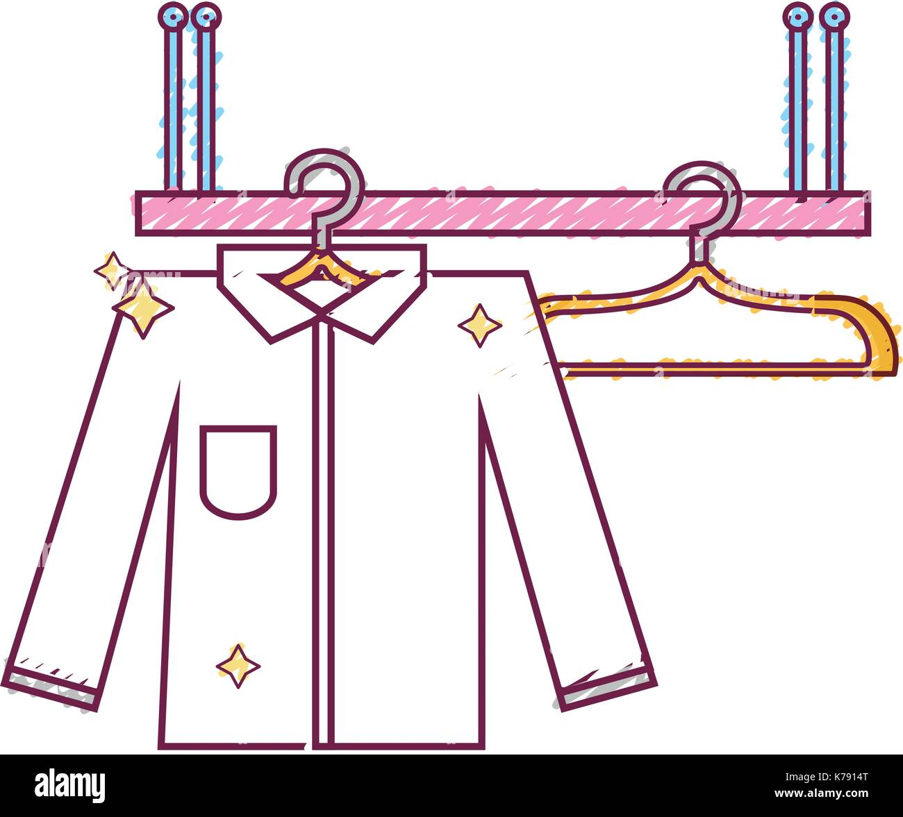 shelf-design-with-clothes-hanging-icon-stock-vector-image-art-alamy