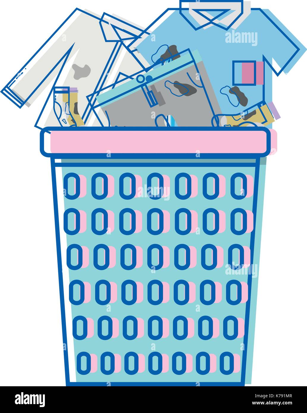 basket design with dirty clothes inside Stock Vector Image &amp; Art - Alamy