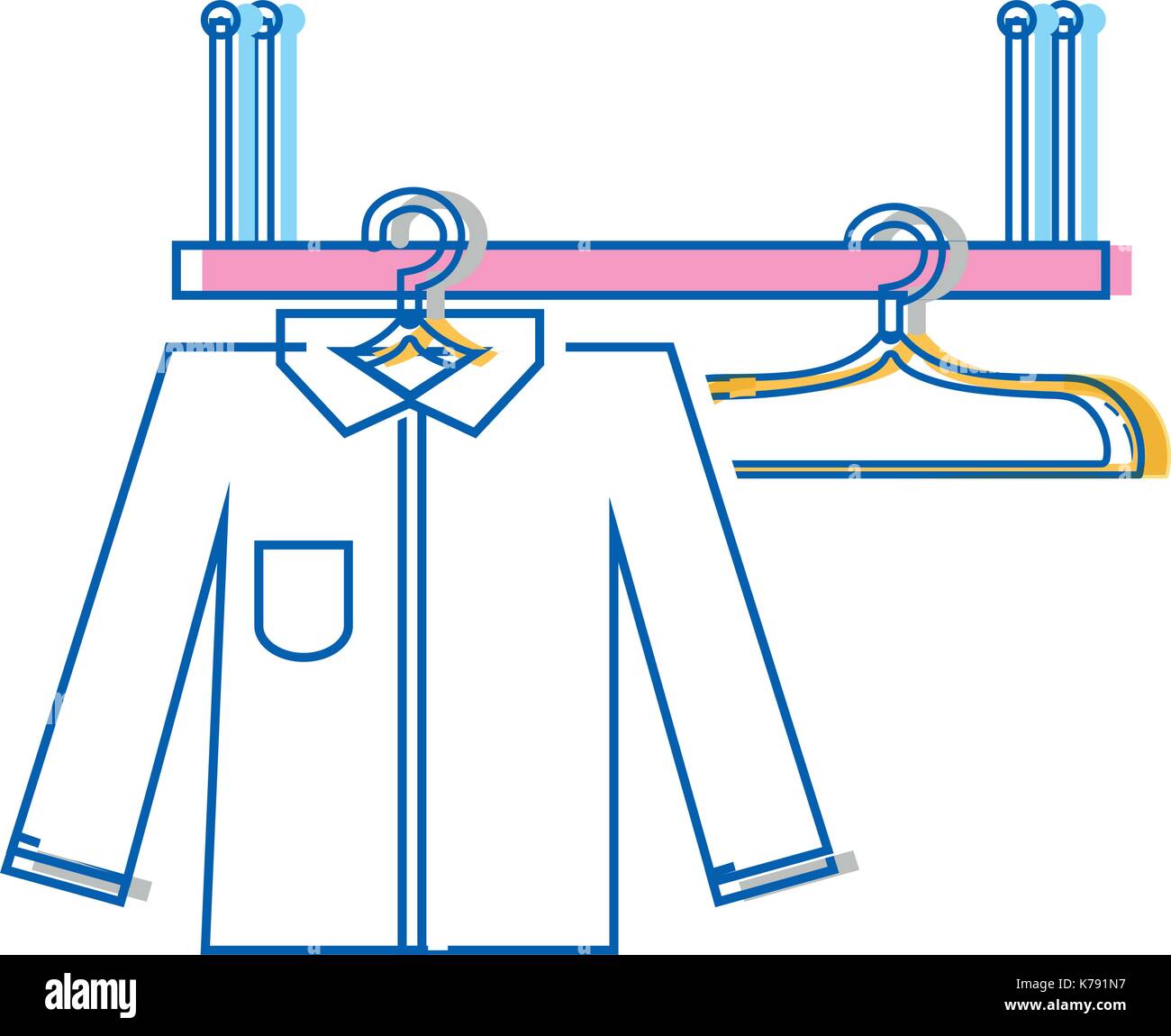 shelf-design-with-clothes-hanging-icon-stock-vector-image-art-alamy