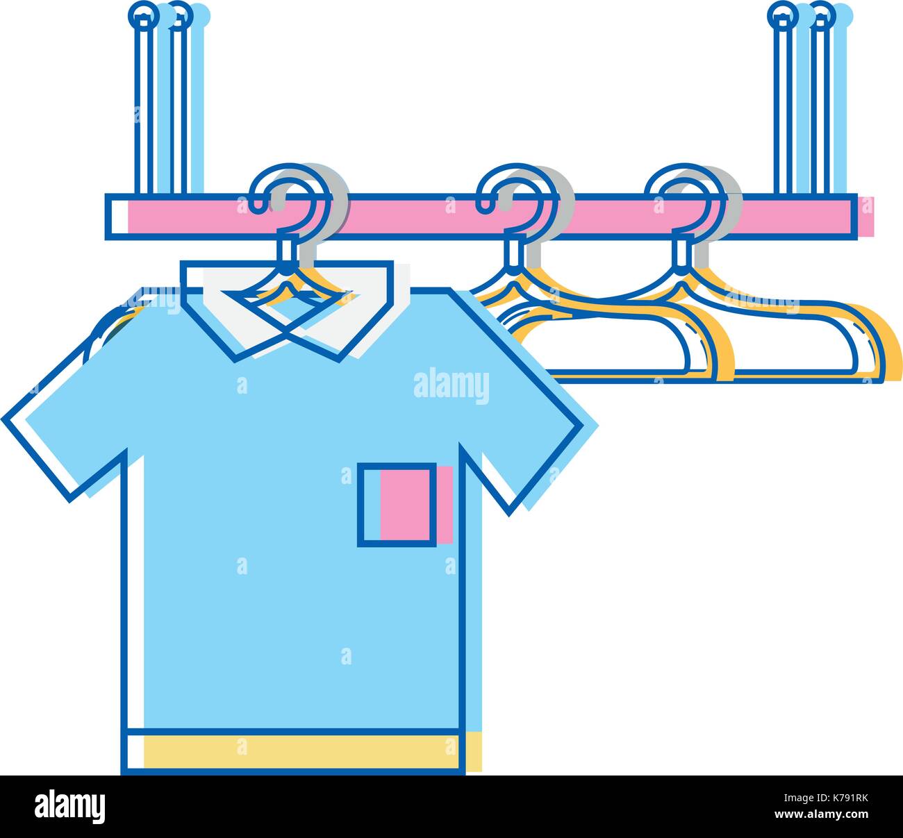 shelf-design-with-clothes-hanging-icon-stock-vector-image-art-alamy