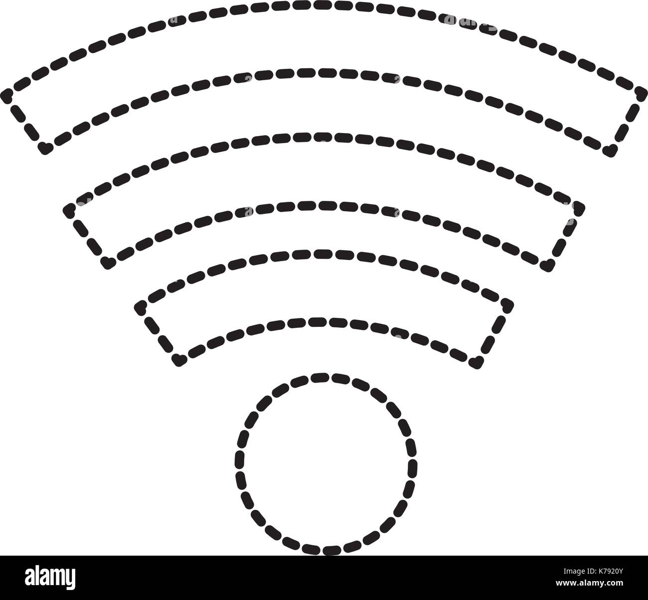 dotted shape wifi technology to connect in the digital network Stock ...