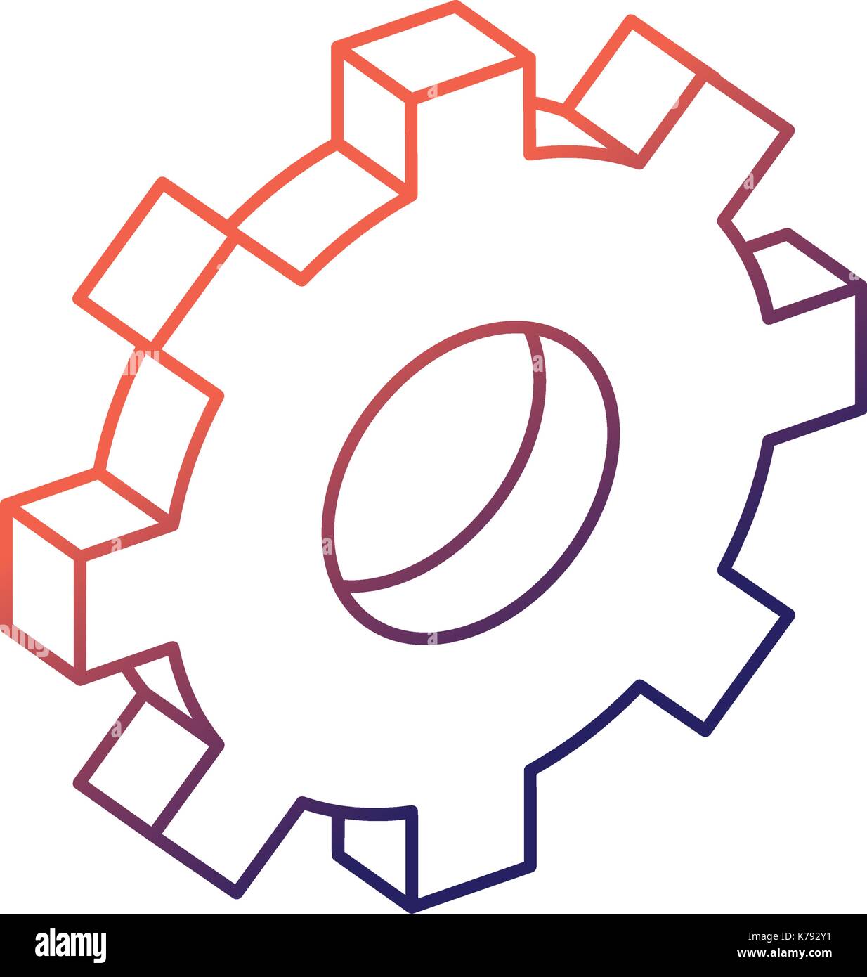 line gear industry technology information icon Stock Vector Image & Art ...