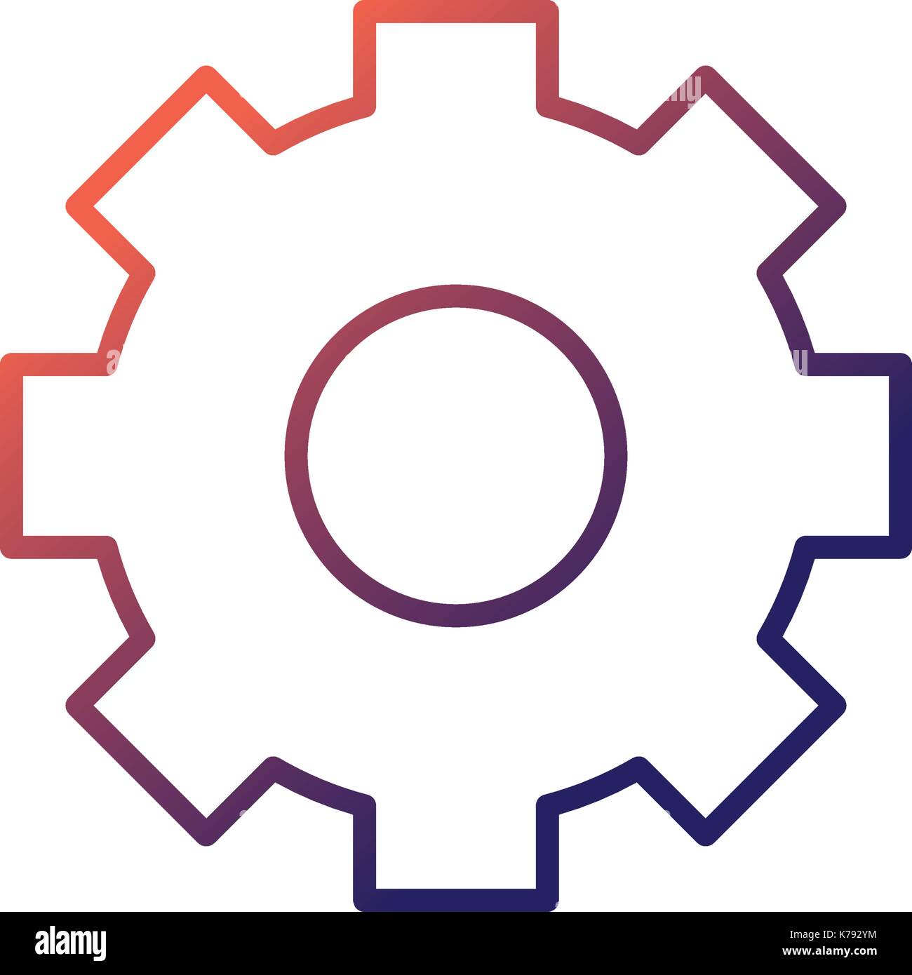 line gear industry technology information icon Stock Vector Image & Art ...