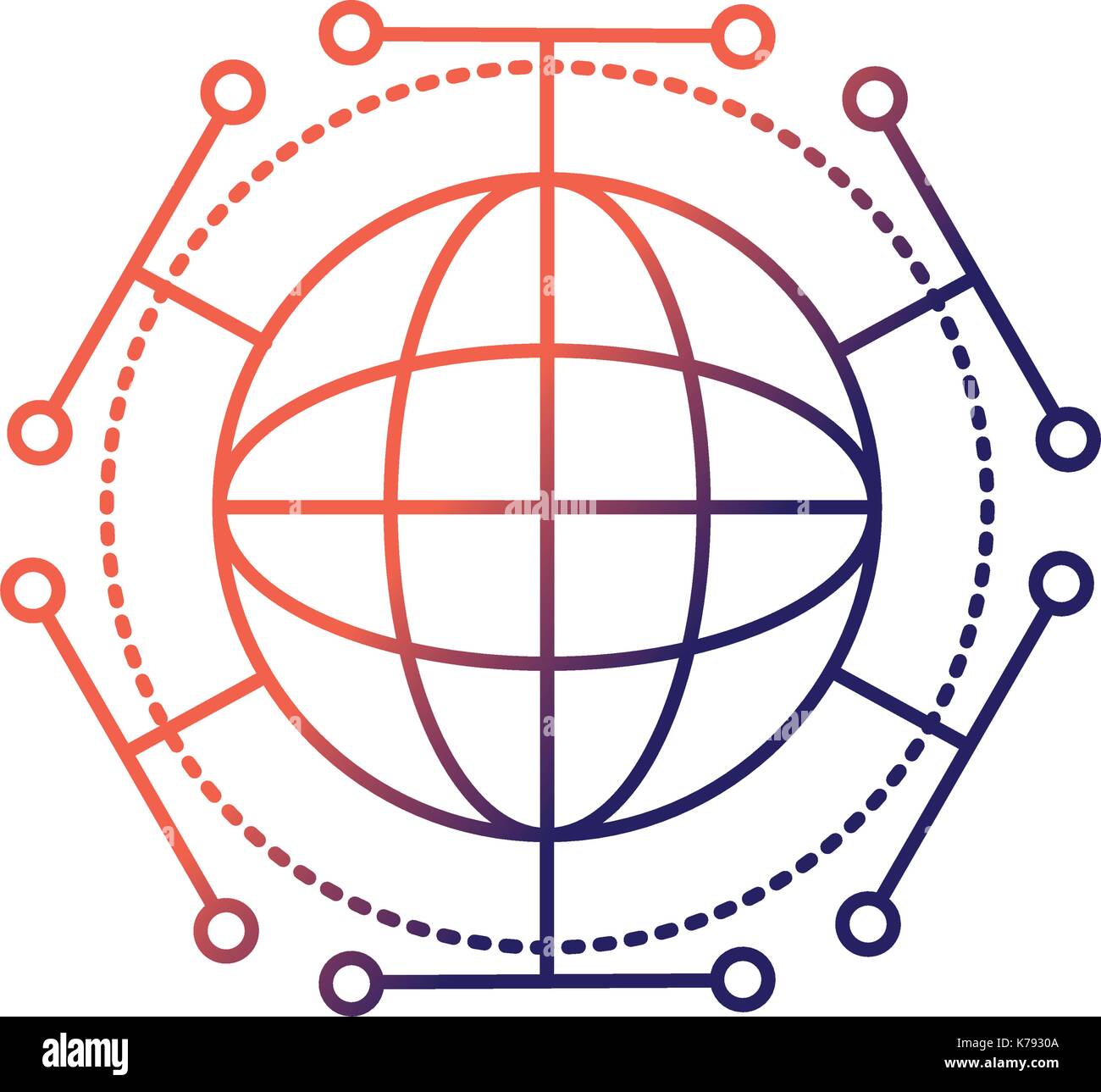 line global digital technology data connection Stock Vector Image & Art ...
