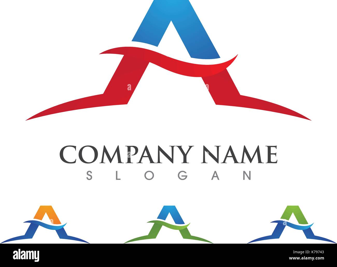 A Letter Logo Business Template Vector icon Stock Vector Image & Art ...