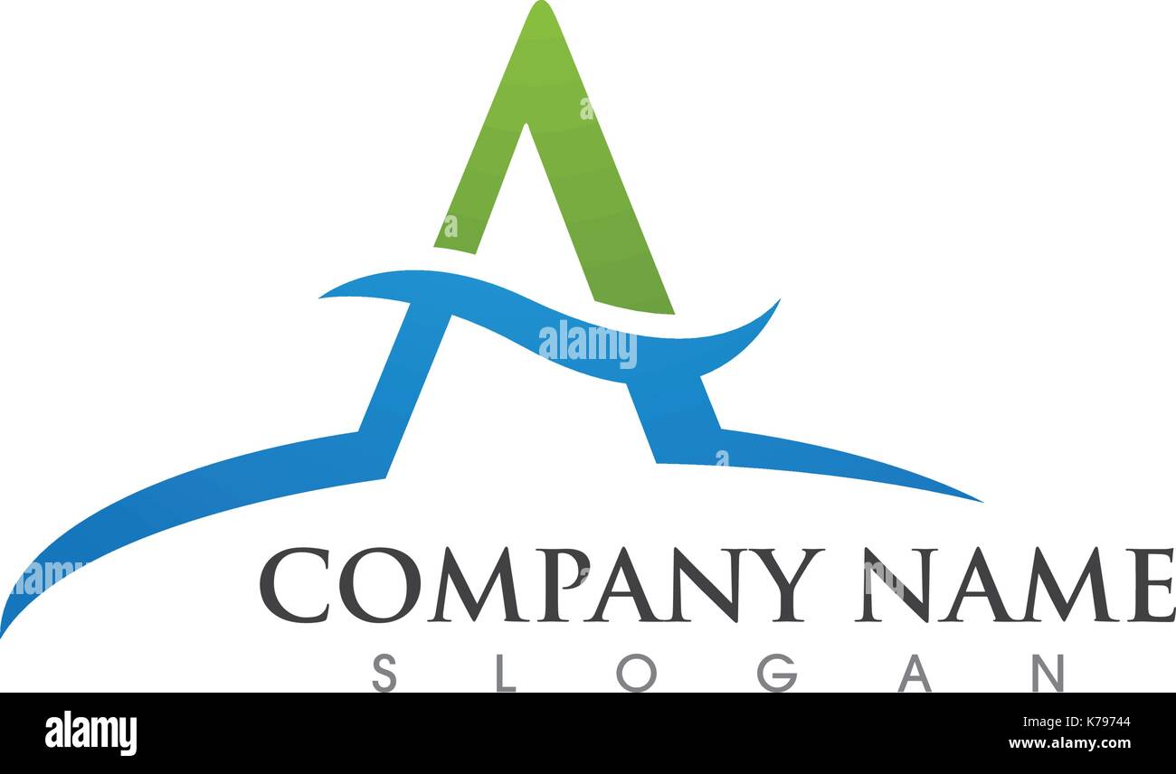 A Letter Logo Business Template Vector icon Stock Vector Image & Art ...