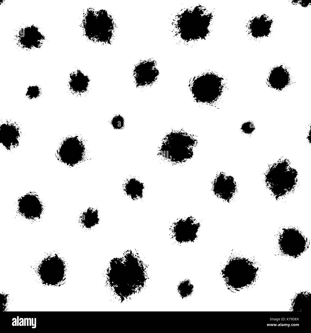 Blots Pattern from Brush Strokes Stock Vector