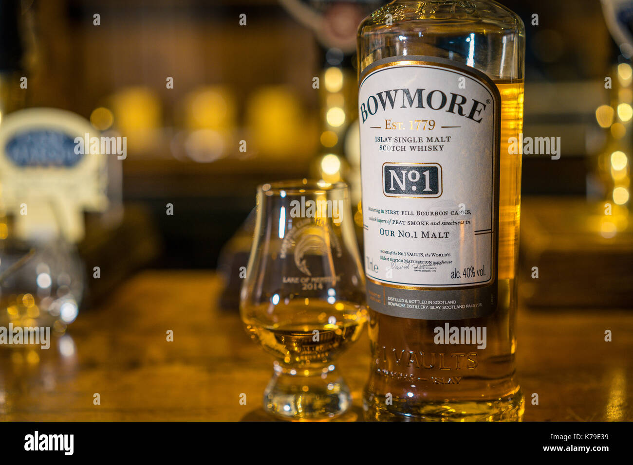 Malt whisky selection Stock Photo