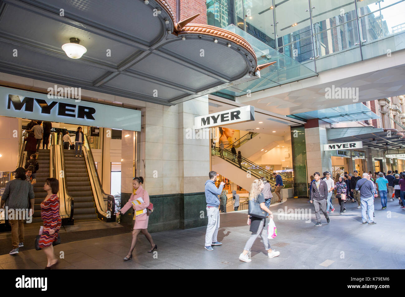 Myer department store retail in pitt street Sydney city centre Australia Stock Photo Alamy