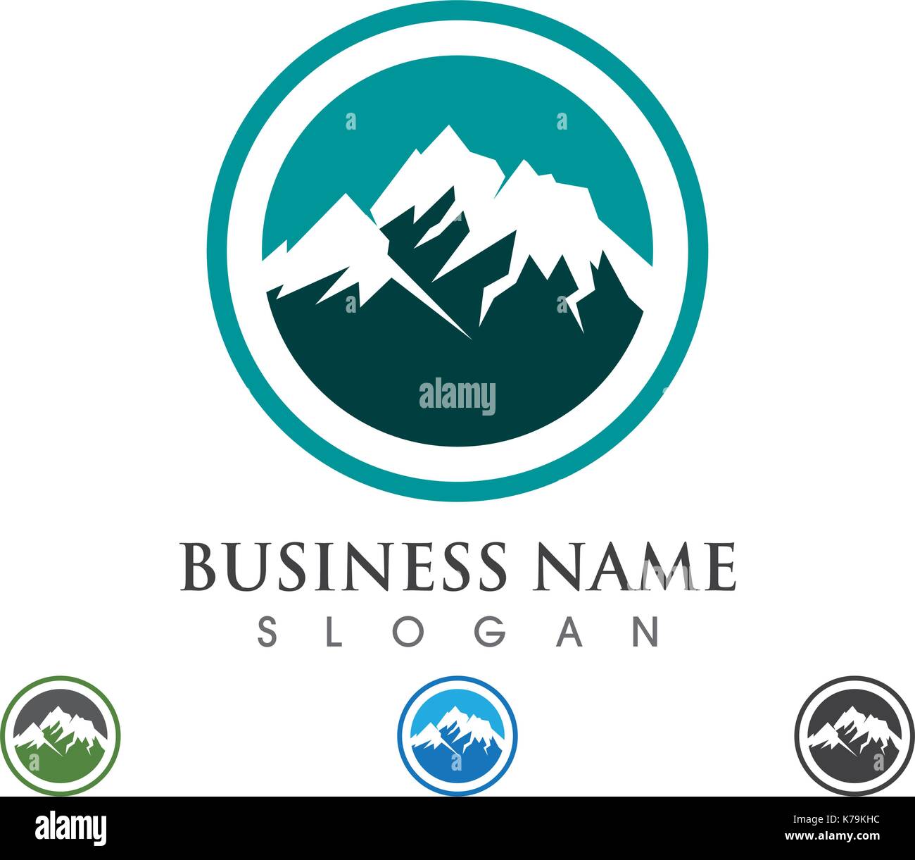 Mountain vector icon illustration design template Stock Vector Image ...