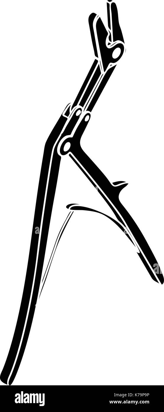Surgical pincers icon, simple style Stock Vector