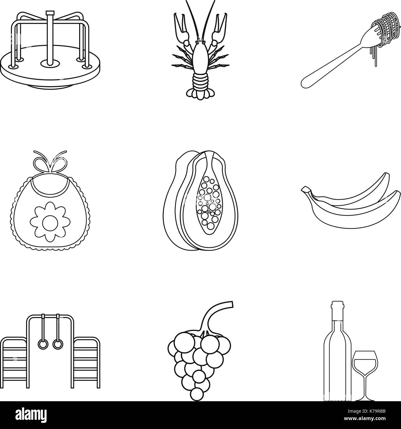 Wine-making icons set, outline style Stock Vector Image & Art - Alamy