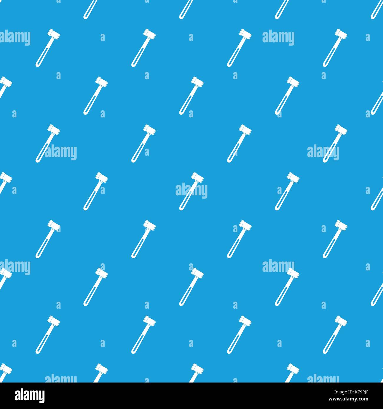 Medical hammer pattern seamless blue Stock Vector