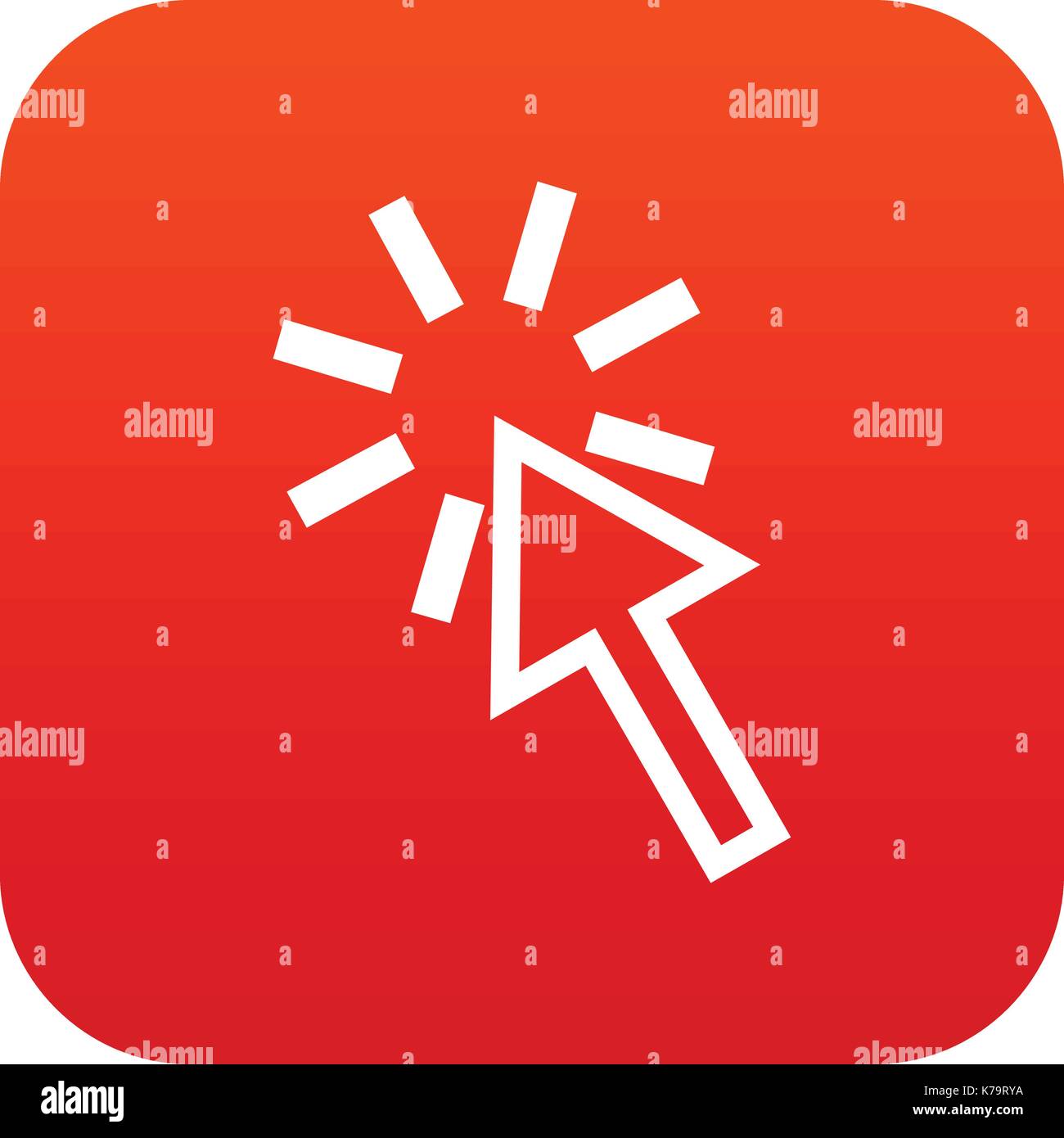 Click icon digital red Stock Vector Image & Art - Alamy