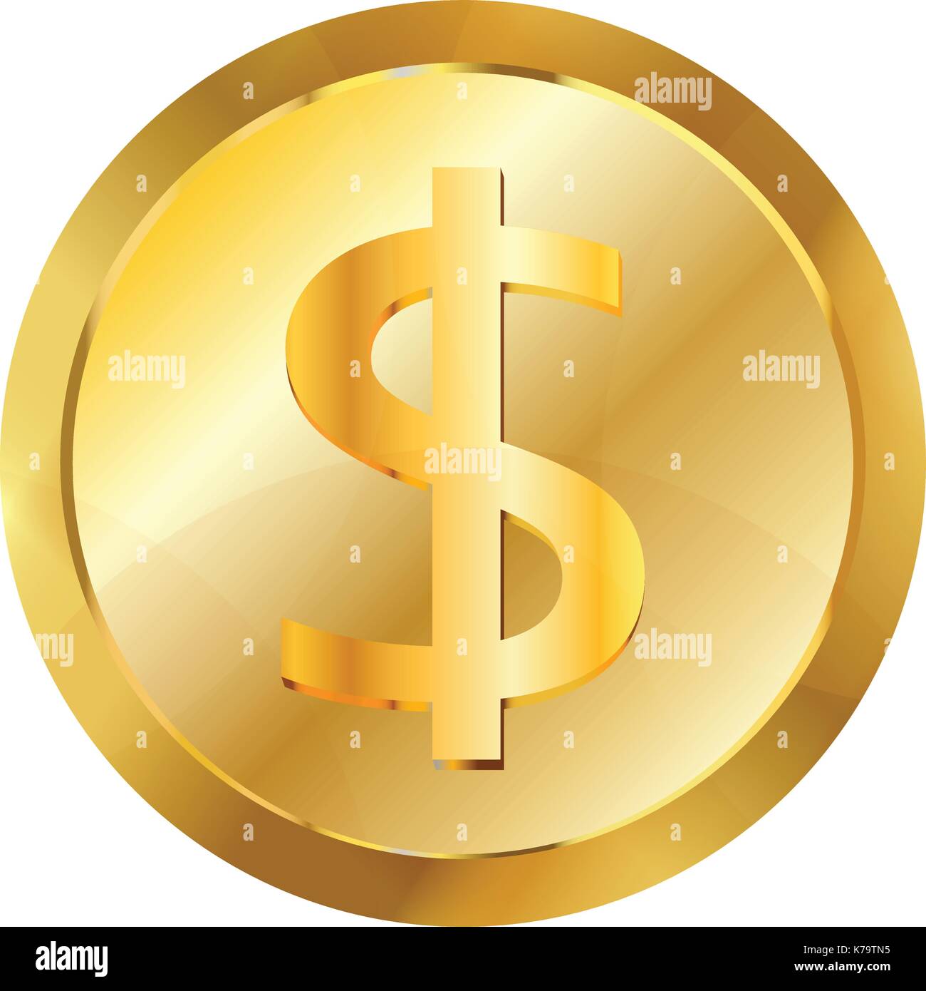 Dollar gold coin icon, realistic style Stock Vector Image & Art - Alamy