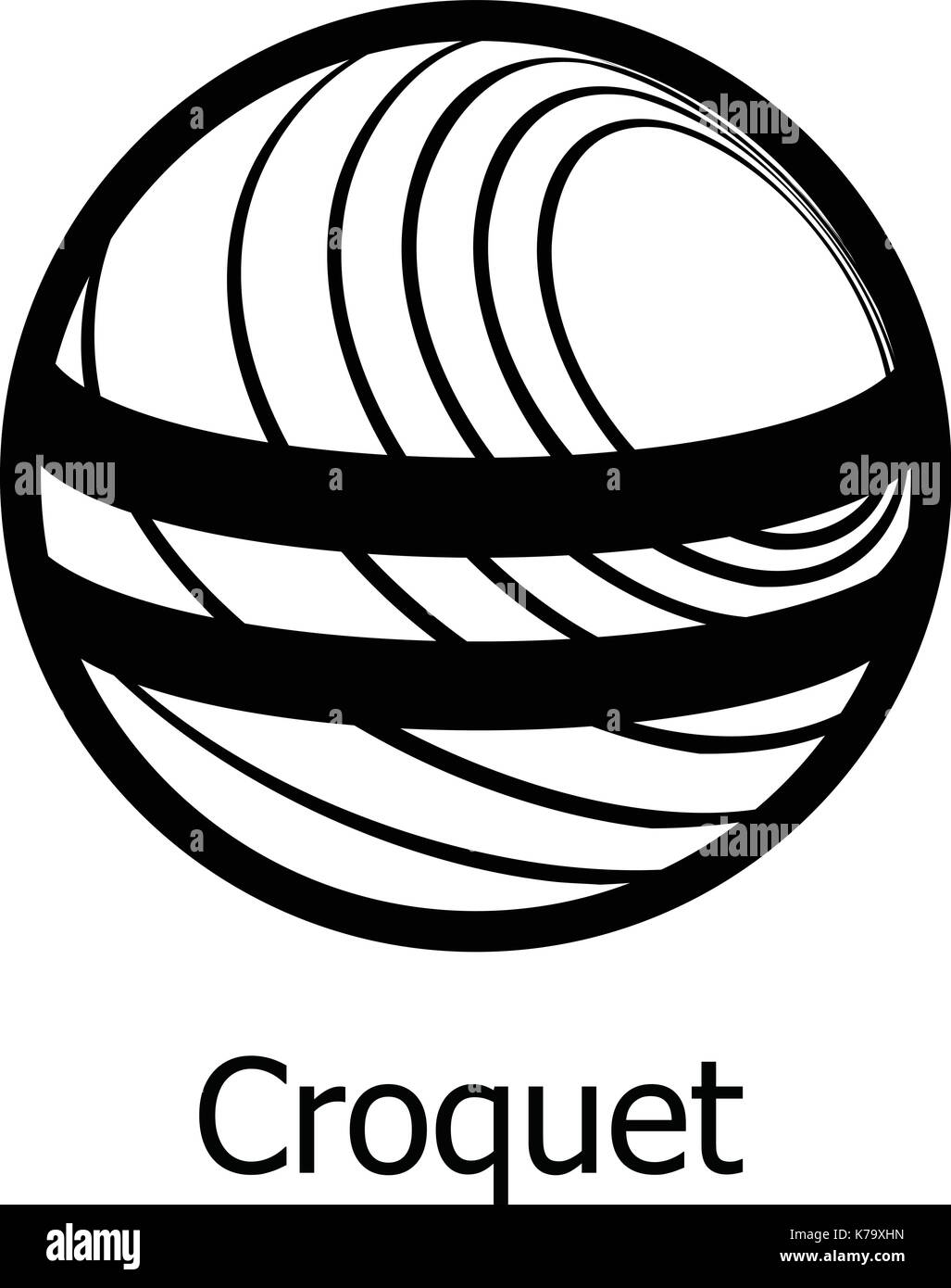 Croquet icon, simple black style Stock Vector Image & Art Alamy