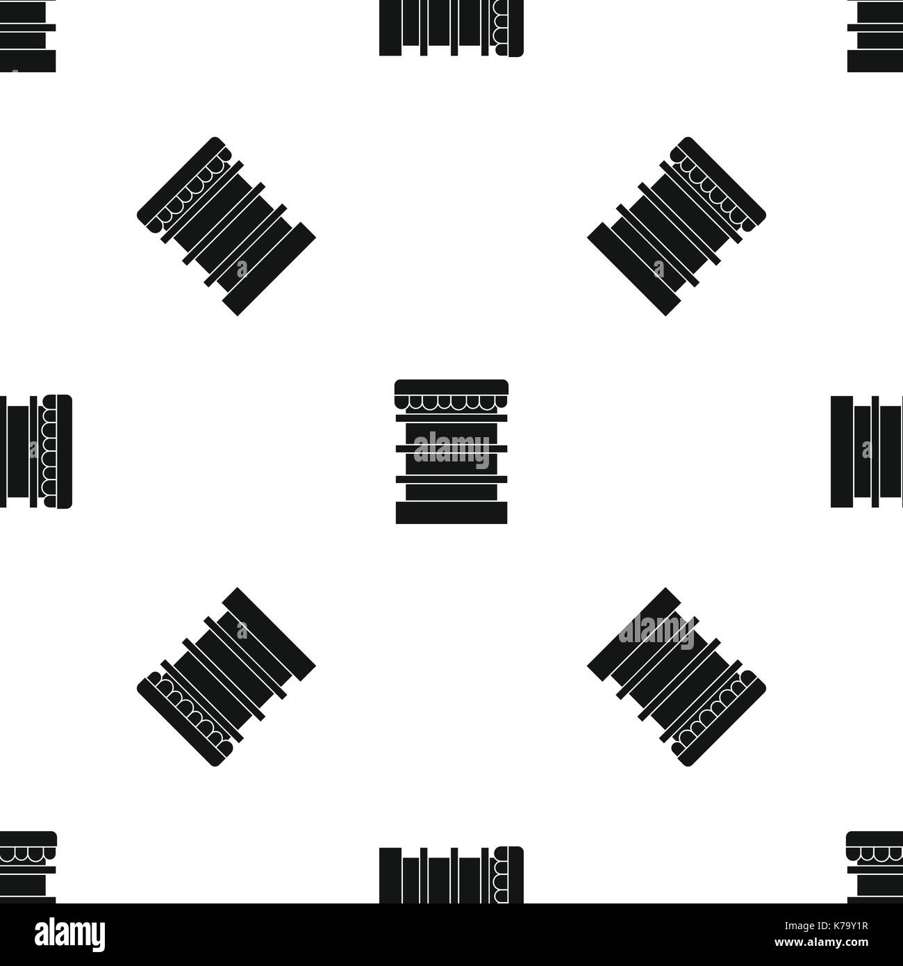 Empty supermarket refrigerator pattern seamless black Stock Vector