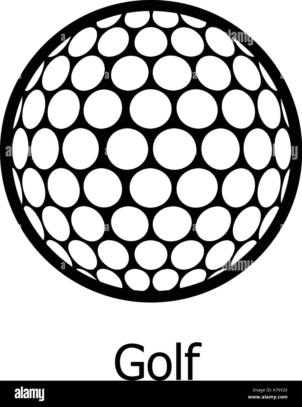 Golf ball icon, simple black style Stock Vector Image & Art - Alamy