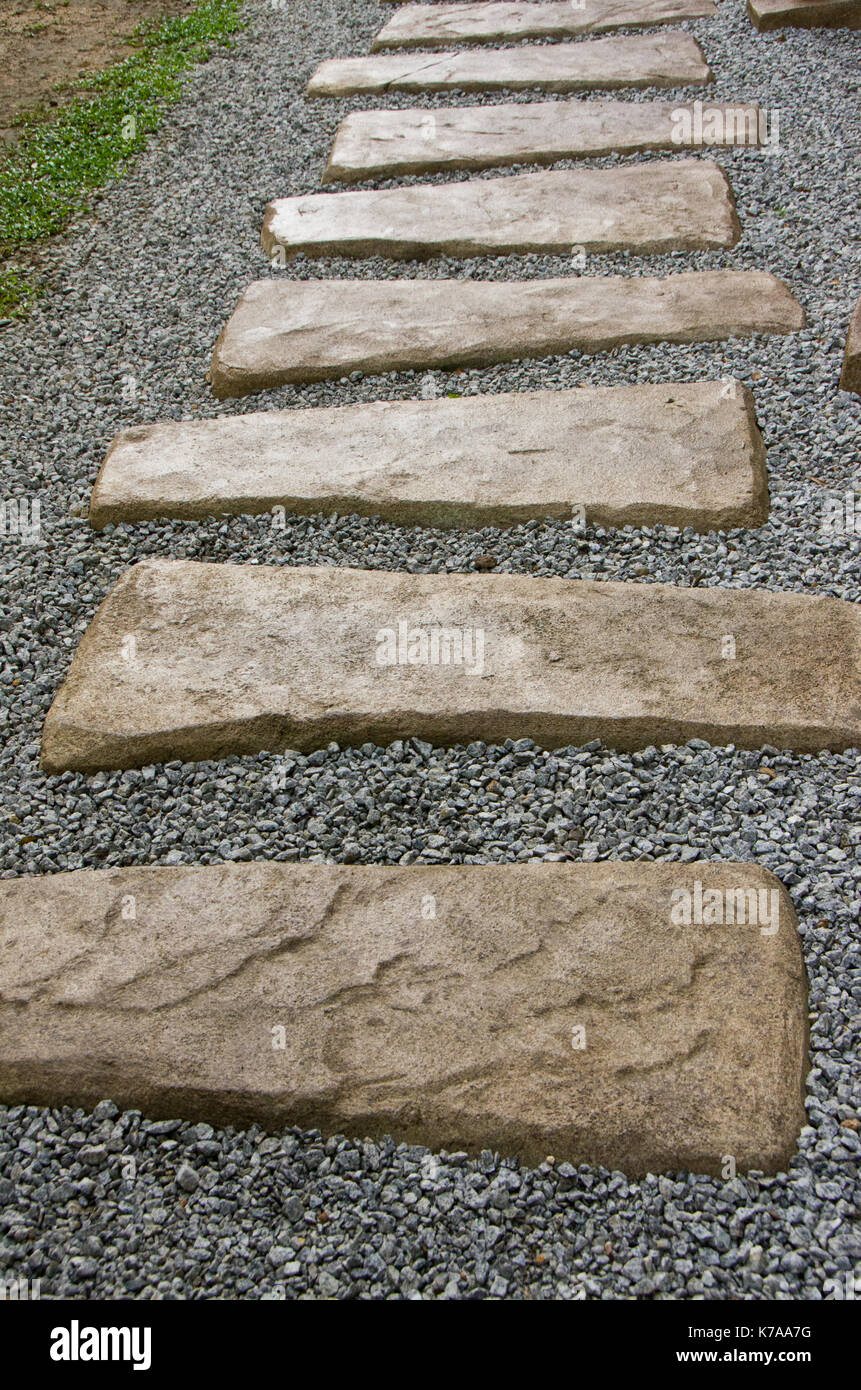 Stone path - Stone path in the park Stock Photo - Alamy