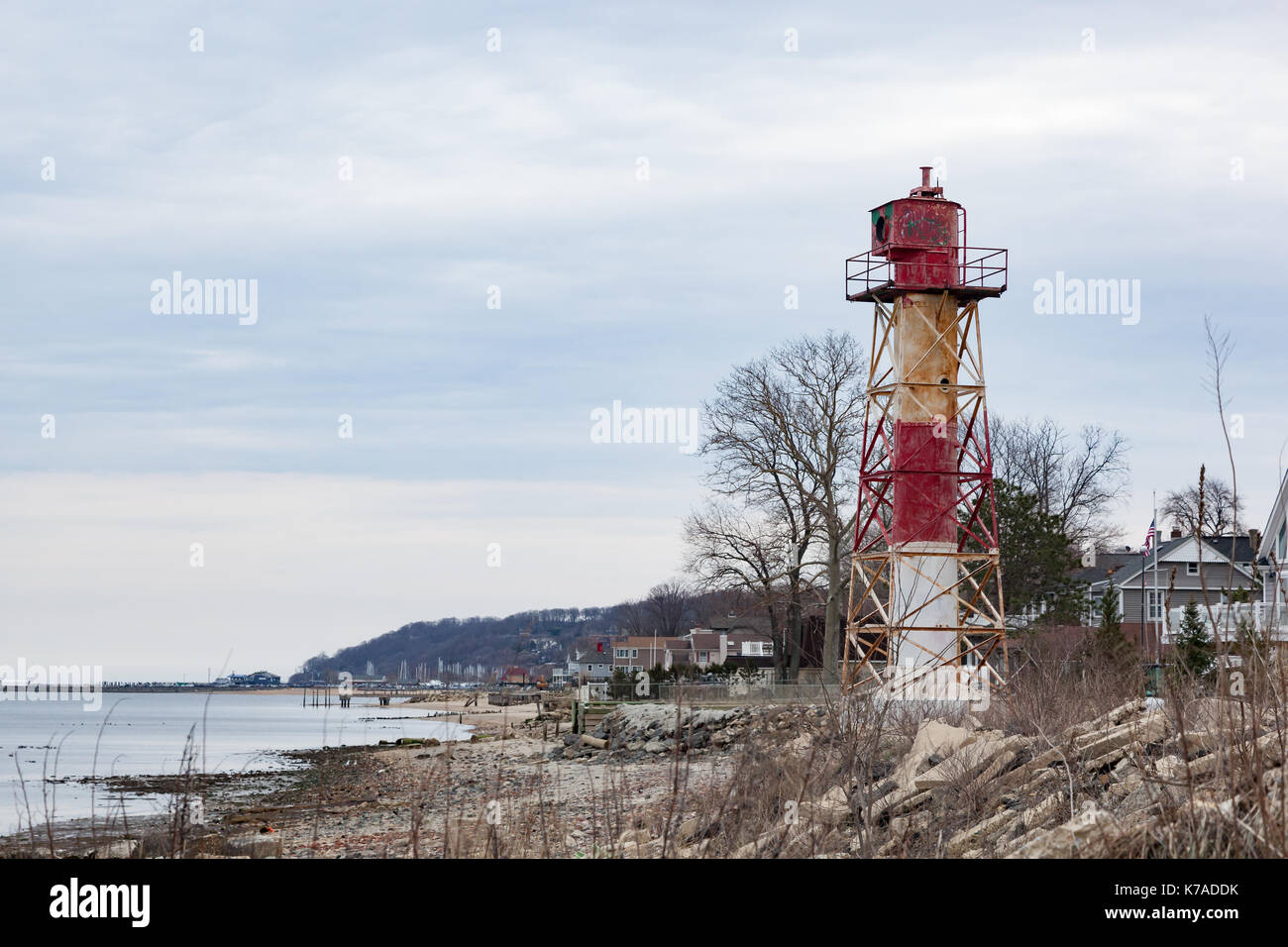 LEONARDO, NEW JERSEY March 24, 2017 A view of the Conover Beacon Lighthouse on the Raritan