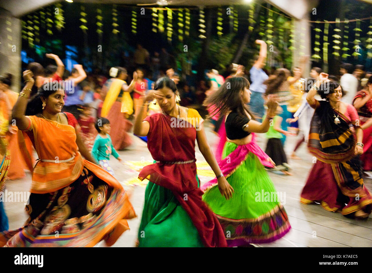 Navratri Garba dance in Tamil Nadu Stock Photo