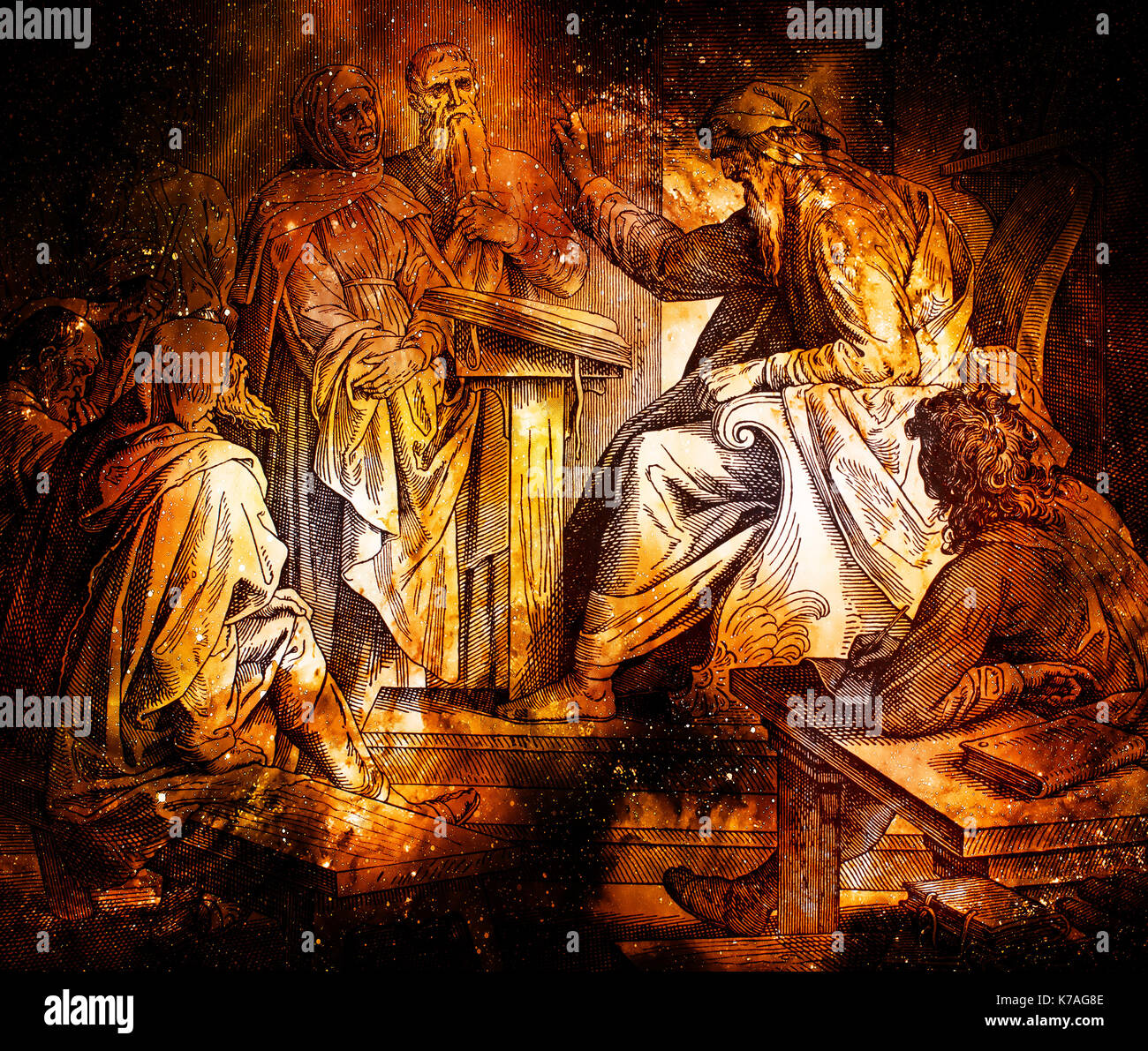 prophet preaching to the people in temple graphic collage from prophet preaching to the people in temple graphic collage from