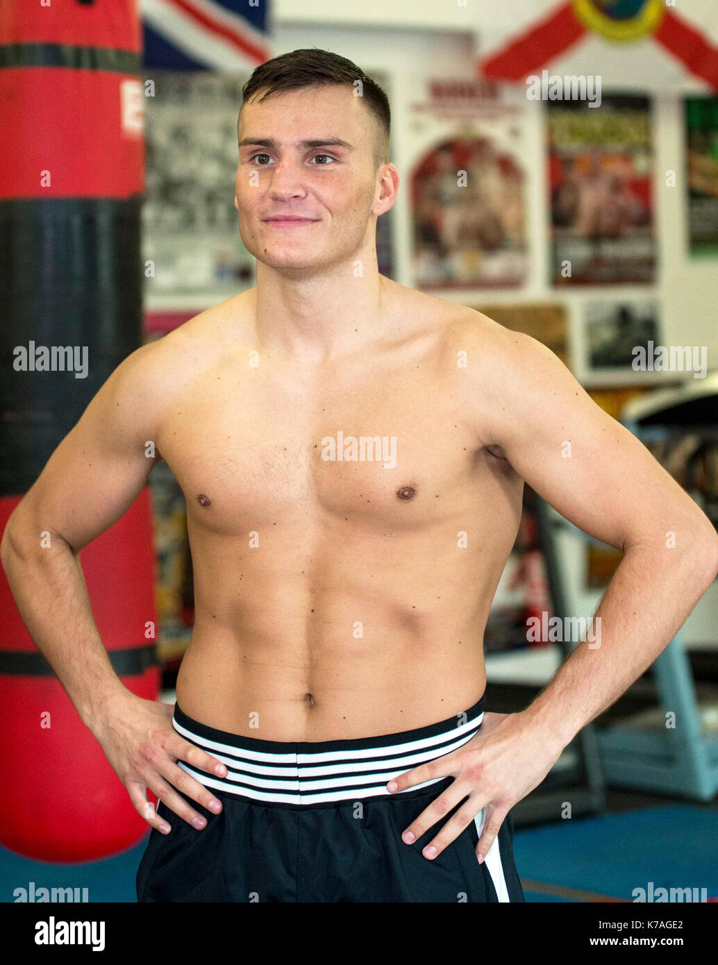 Domenic von Chrzanowski (boxer), 24.02.2015,  Training, boxing meets movie, Berlin/ Potsdam , Foto: Uwe Koch/fotobasis.de Stock Photo