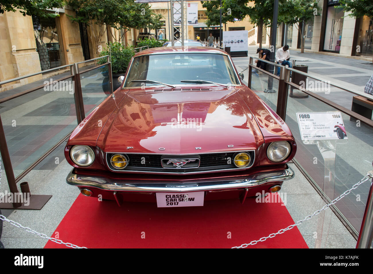 Beirut, Lebanon. 15th Sep, 2017. 1966 Ford Mustang on Display at the