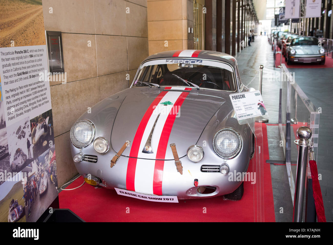 Beirut, Lebanon. 15th Sep, 2017. 1964 Porsche 356 C on Display at the