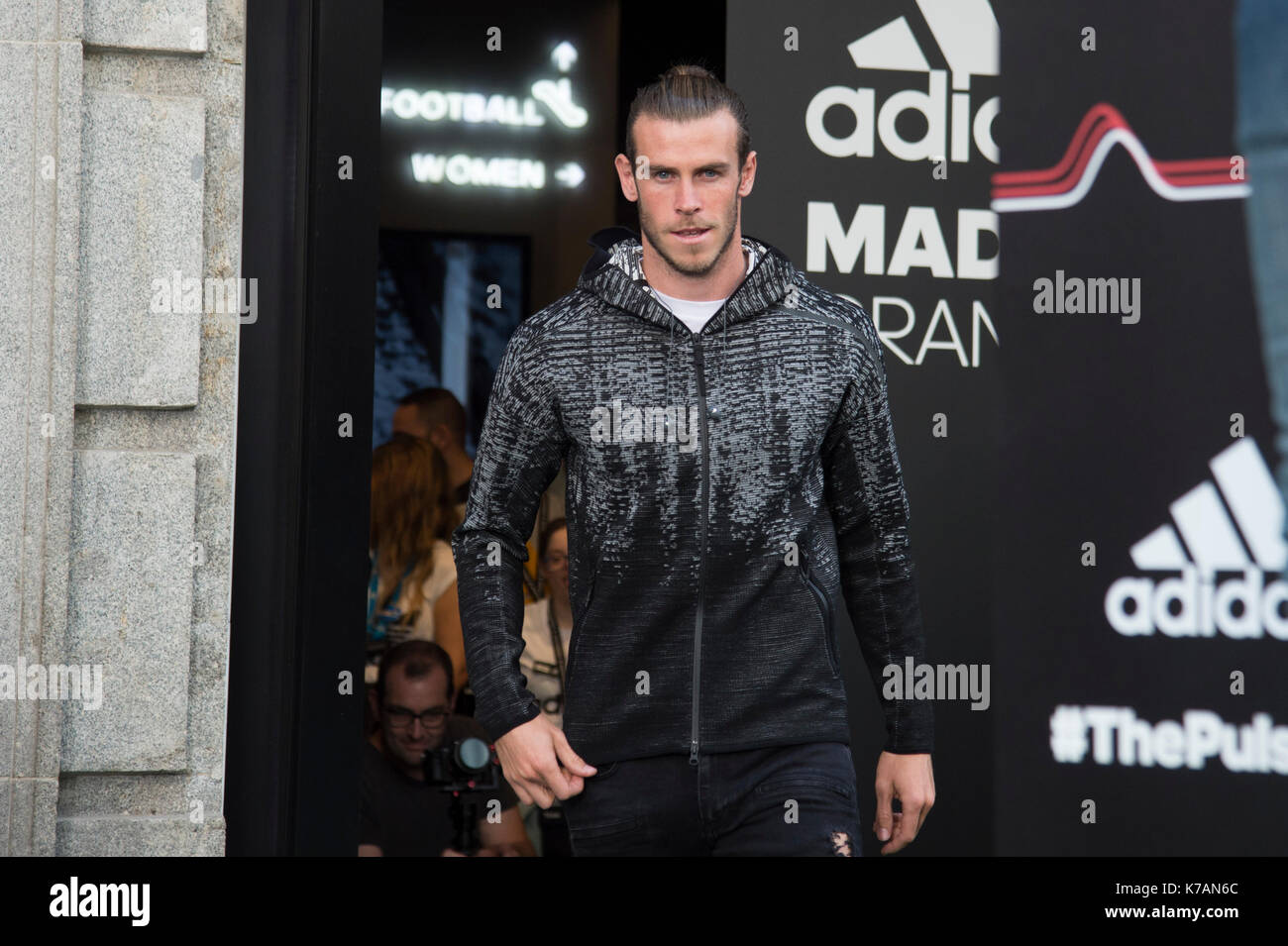 El futbolista Gareth Bale imagen de la nueva linea de ropa ZNE Pulse de la  firma Adidas. Madrid 15/09/2017 Stock Photo - Alamy