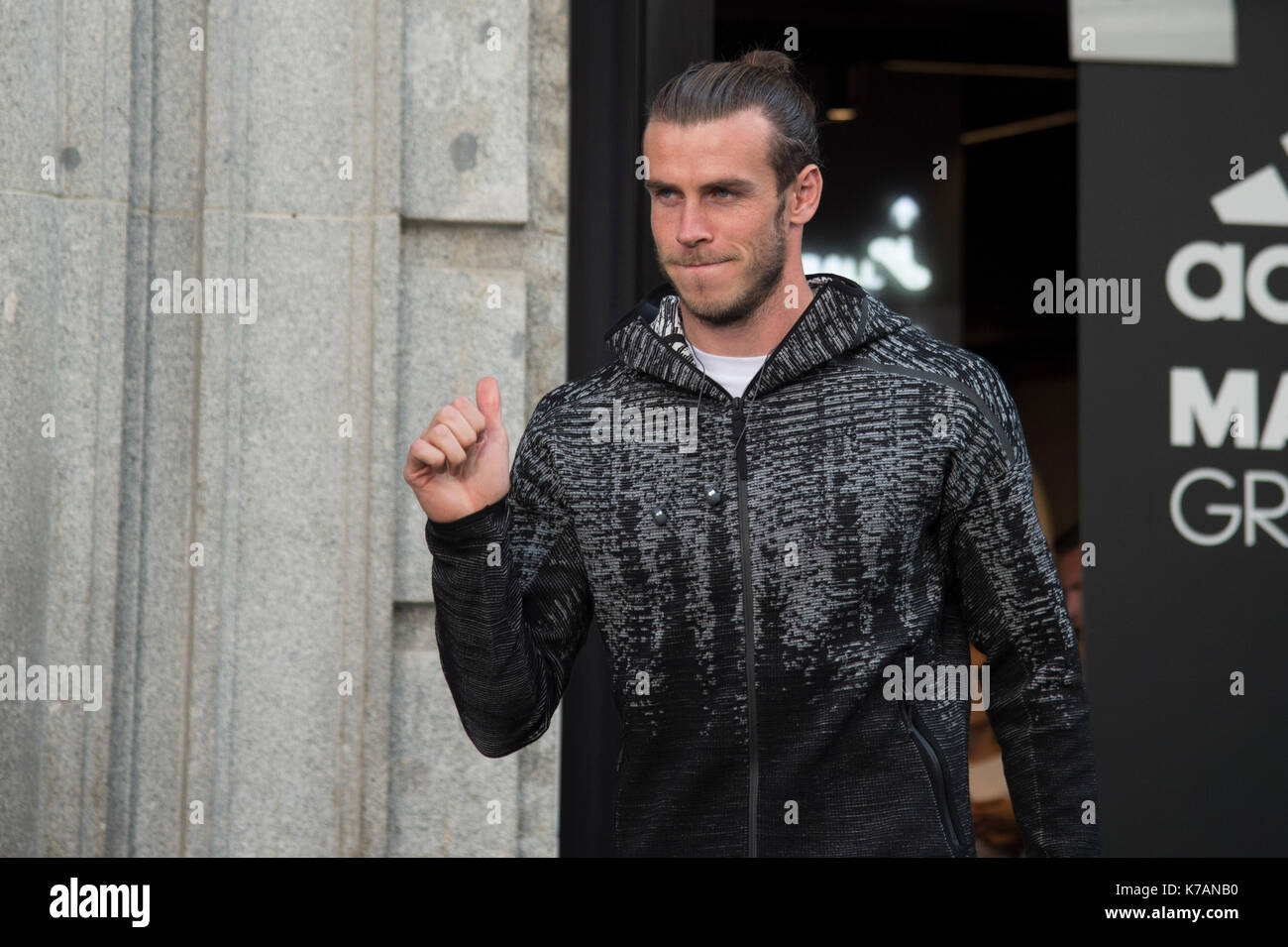 The footballer Gareth Bale image of the new clothes line ZNE Pulse of the  firm Adidas. September 15, 2017in Madrid Stock Photo - Alamy