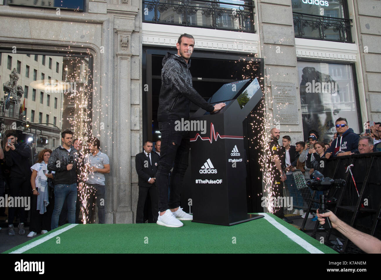 The footballer Gareth Bale image of the new clothes line ZNE Pulse of the  firm Adidas. September 15, 2017in Madrid Stock Photo - Alamy
