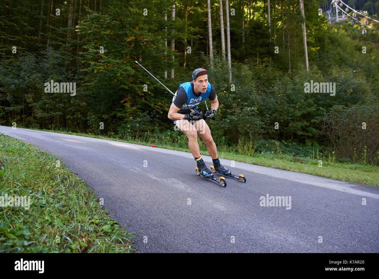 Ruhpolding, Germany. 15th Sep, 2017. Florian Hollandt at the DEUTSCHE  BIATHLON MEISTERSCHAFT 2017 Langlauf skating wettkampf, Speziallanglauf FT  10 km Männer Credit: Marcel Laponder/Alamy Live News Stock Photo - Alamy