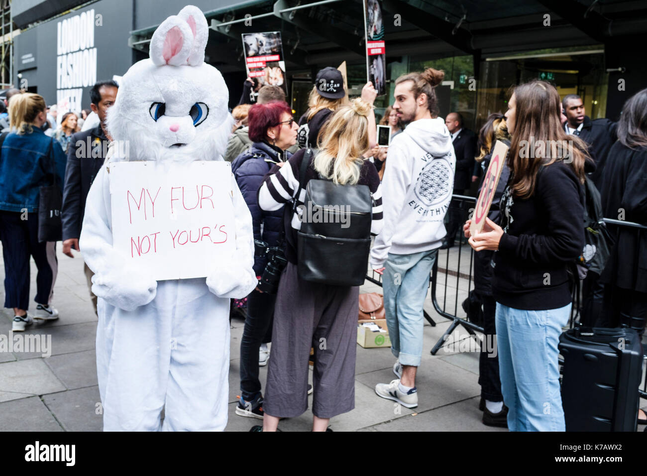 London, UK. 15th September 2017 Animal rights activists protest Stock