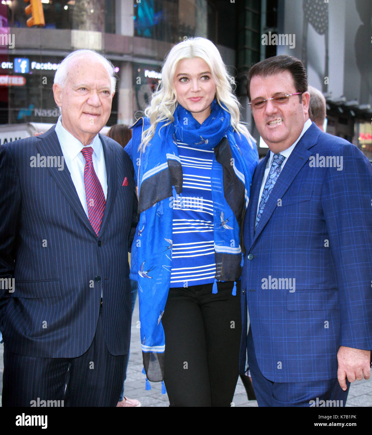 NEW YORK, NY September 15, 2017George FeldenkreisChief Executive Officer of Perry Ellis International, Oscar Feldenkreis, CEO and PresidentPerry Ellis International Ring The Nasdaq Stock Market Closing Bell in Honor of the Company 50th Anniversary at Time Square in New York September 15, 2017.Credit:RW/MediaPunch Stock Photo