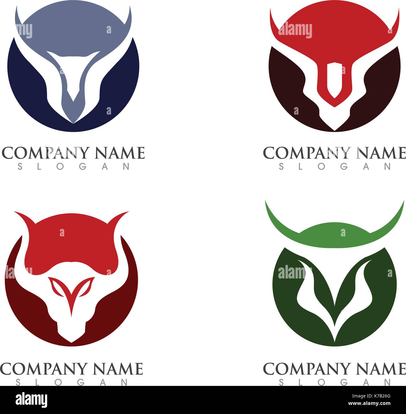 Red Bull Taurus Logo Template Vector Icon Illustration Stock Vector Image Art Alamy
