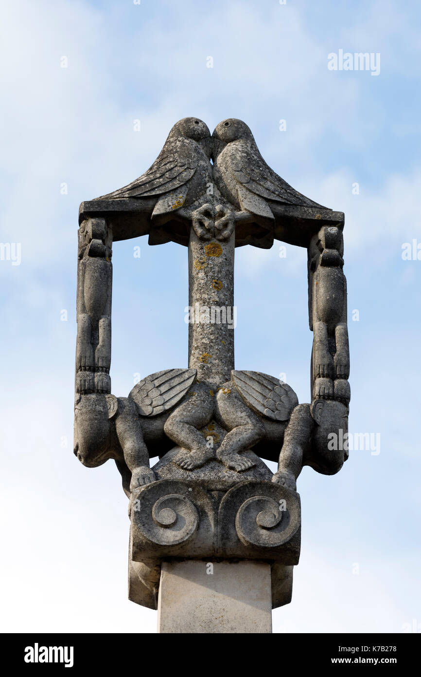 The top of the village cross, Mountsorrel, Leicestershire, England, UK Stock Photo