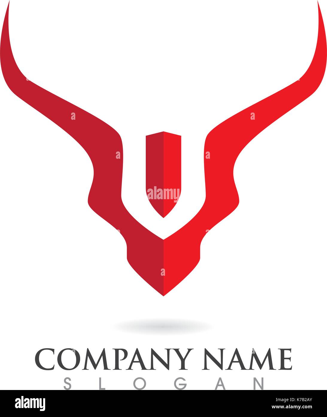 Red Bull Taurus Logo Template Vector Icon Illustration Stock Vector Image Art Alamy