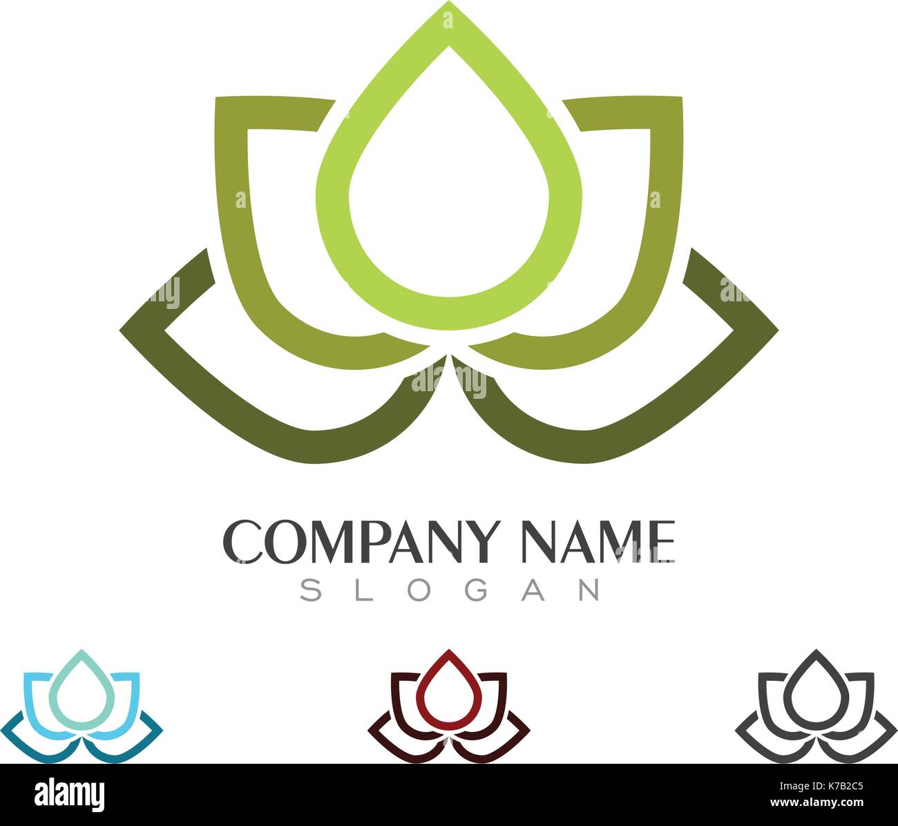 Stylized lotus flower icon vector background Stock Vector Image & Art ...