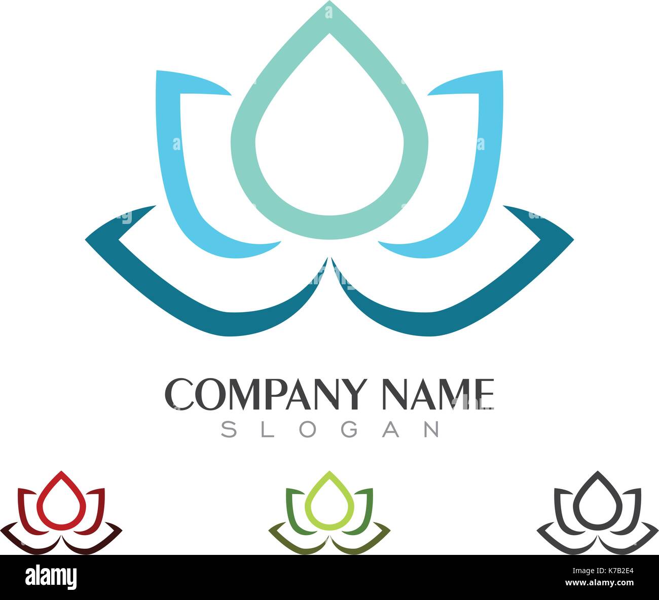 Stylized lotus flower icon vector background Stock Vector Image & Art ...