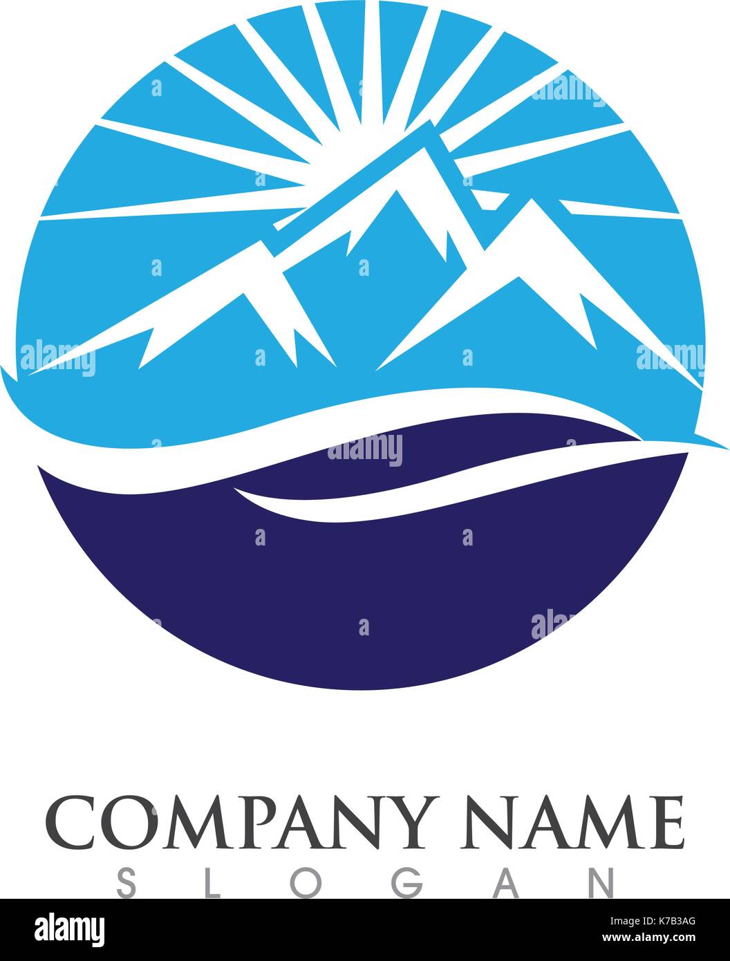 Mountain vector icon illustration design template Stock Vector Image ...