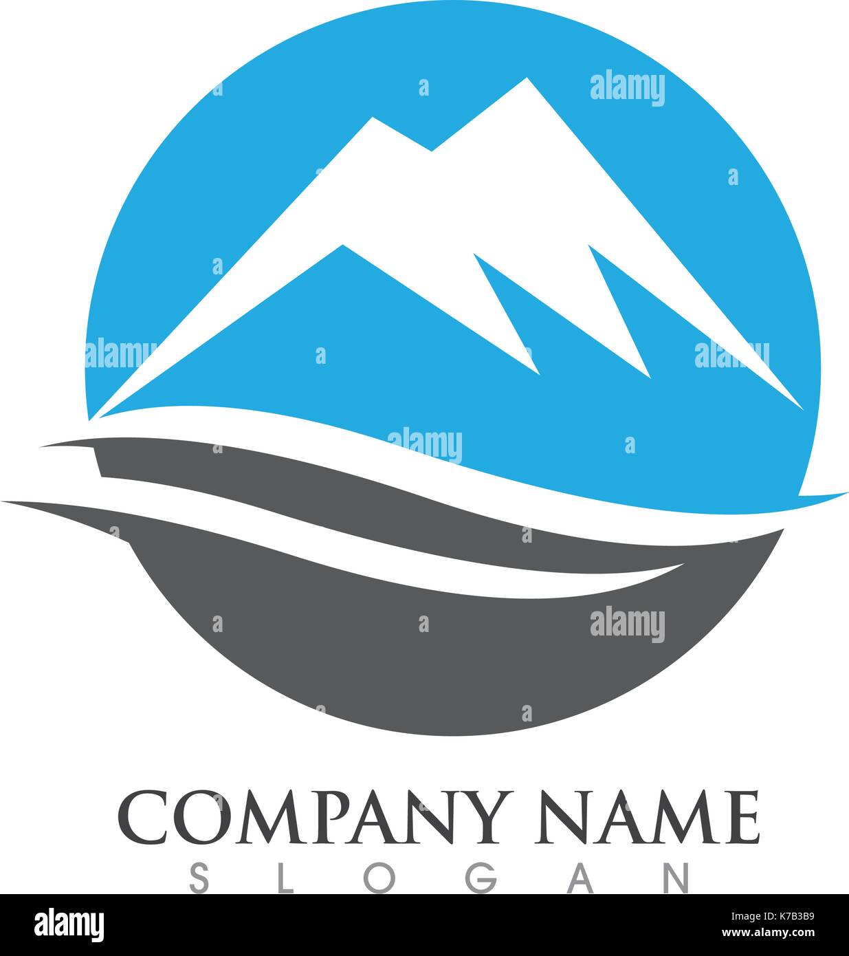 Mountain vector icon illustration design template Stock Vector Image ...