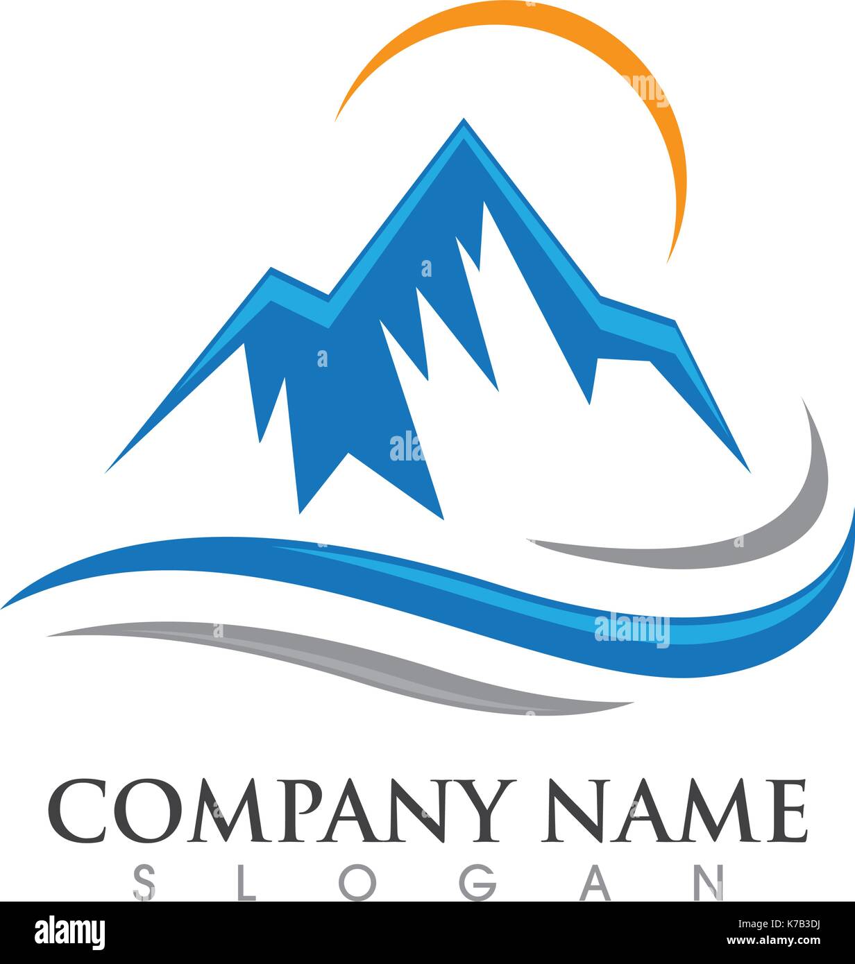 Mountain vector icon illustration design template Stock Vector Image ...