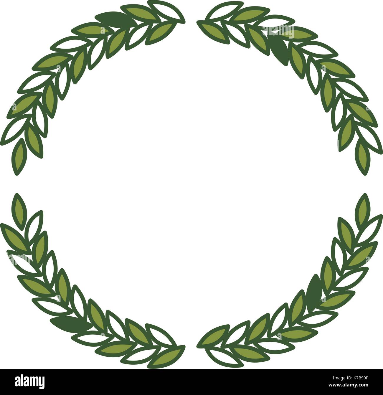 olive branches forming circle in green color Stock Vector Image & Art Alamy