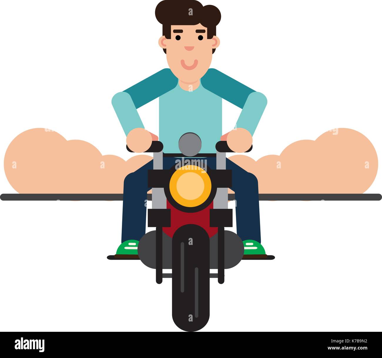 Boy on a motorbike cheap